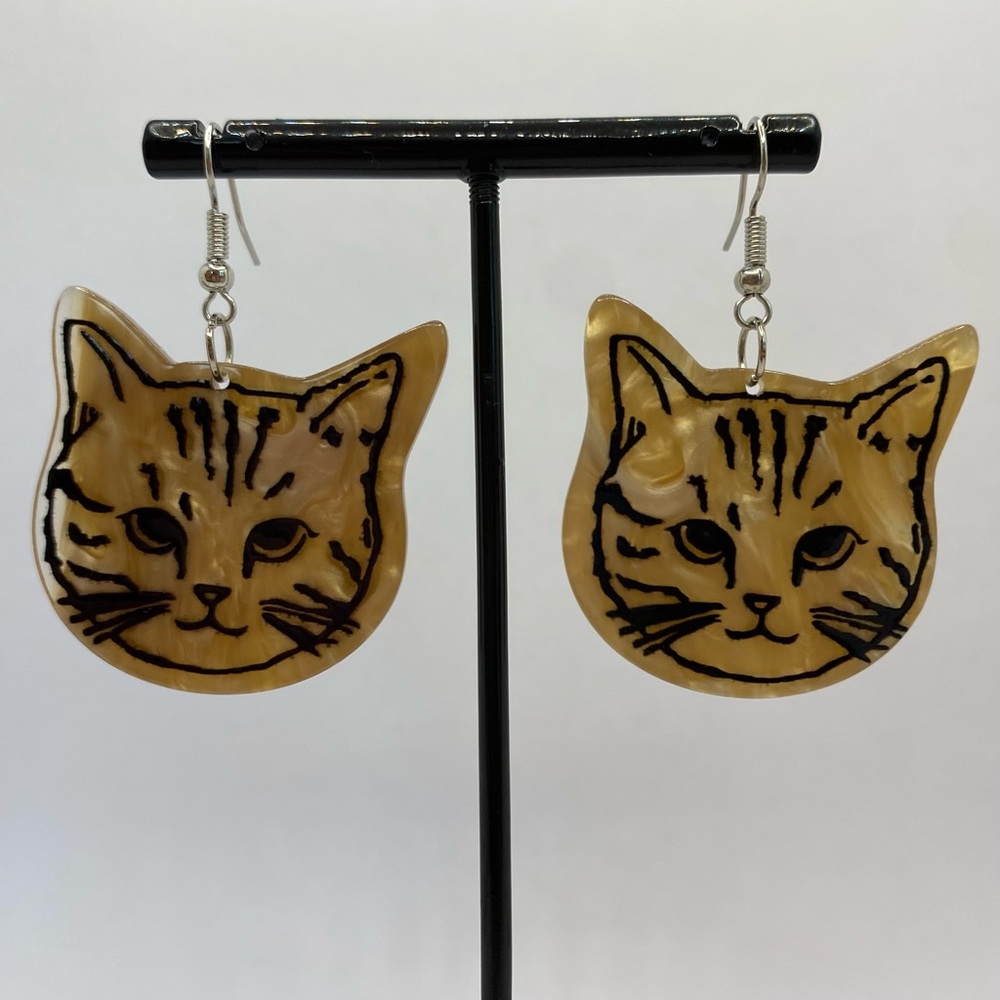 Tabby Cat Earrings